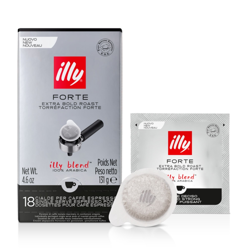Illy 18 cialde caffè E.S.E. monodose tostato Forte