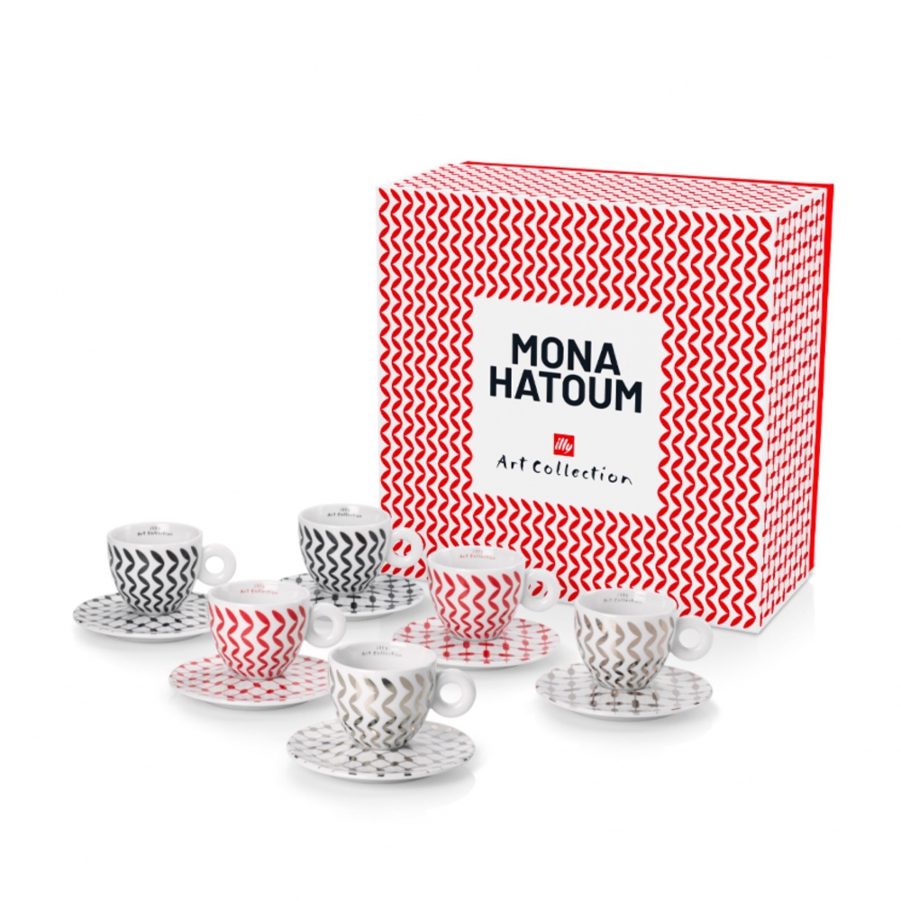 Illy 6 tazze cappuccino Illy Art Collection Mona Hatoum