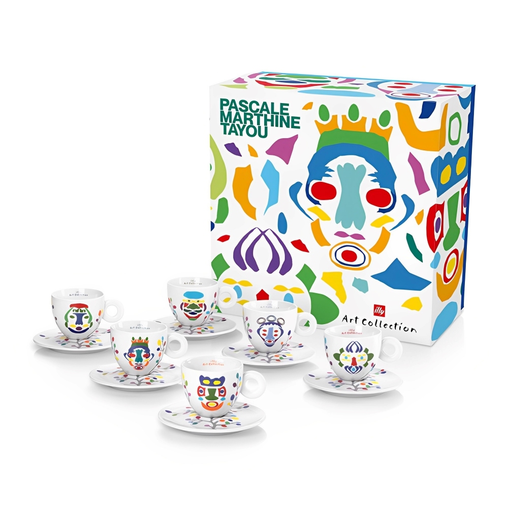 Illy 6 Tazze Cappuccino Illy Art Collection Pascale Marthine Tayou