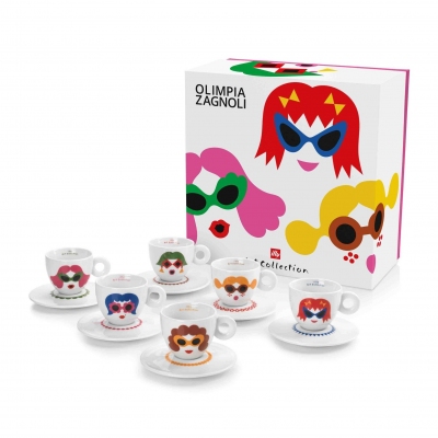 Illy Illy 6 Tazzine Espresso Illy Art Collection Olimpia Zagnoli