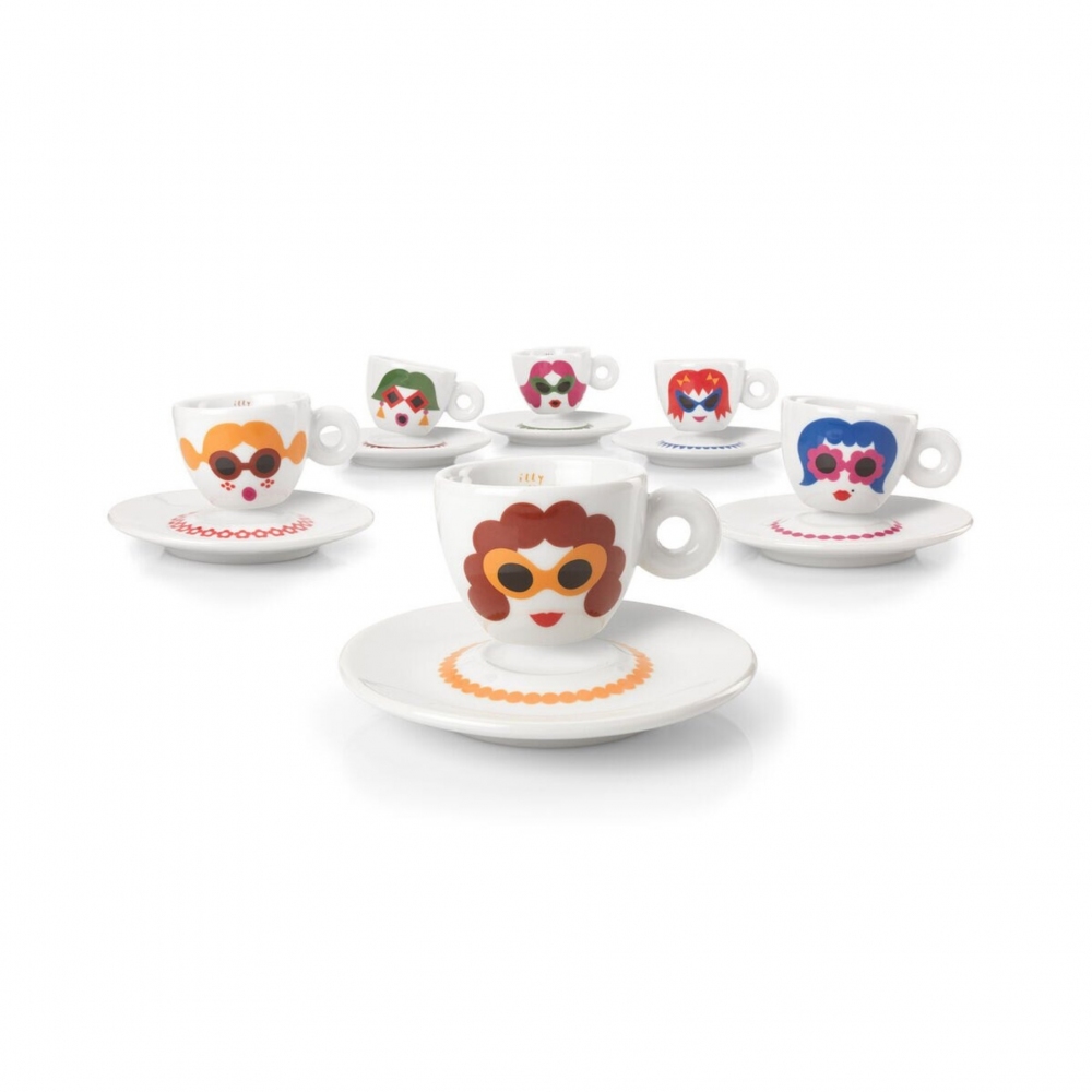 Illy Illy 6 Tazzine Espresso Illy Art Collection Olimpia Zagnoli