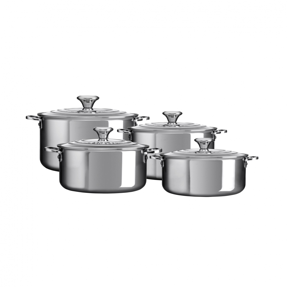 Le Creuset Set of 4 stainless steel...