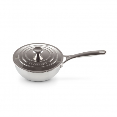 Le Creuset steel chef's pan...