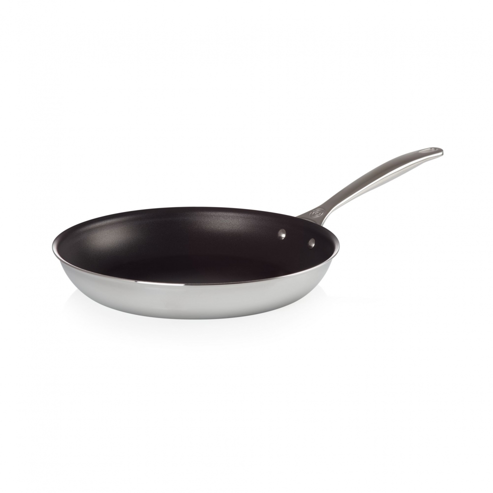 Le Creuset low steel pan with...