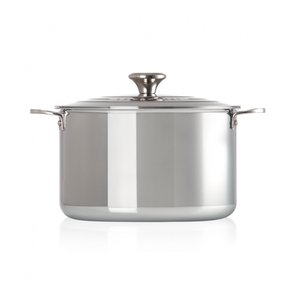 Le Creuset stainless steel pot with lid diam. 24 cm