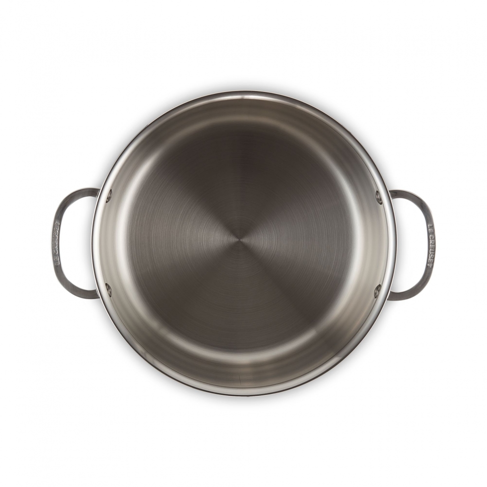 Le Creuset stainless steel pot with lid diam. 24 cm