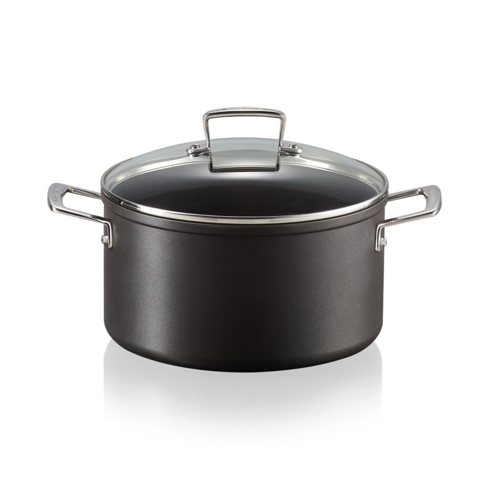 Le Creuset aluminum casserole with...