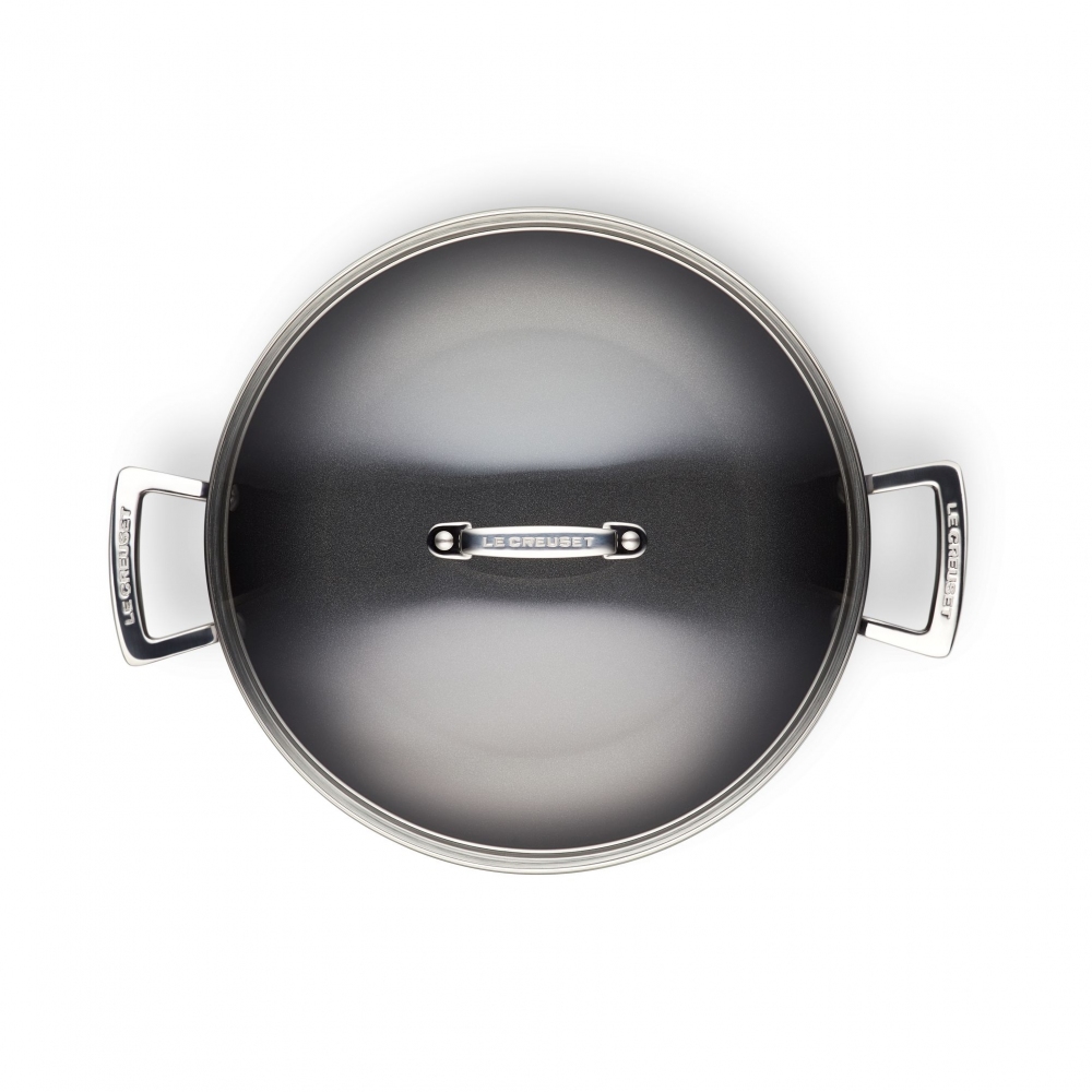 Le Creuset low pan with lid diam. 24 cm