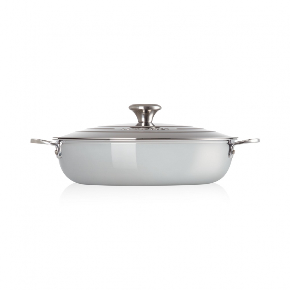 Le Creuset tegame basso in acciaio con coperchio diam. 30 cm