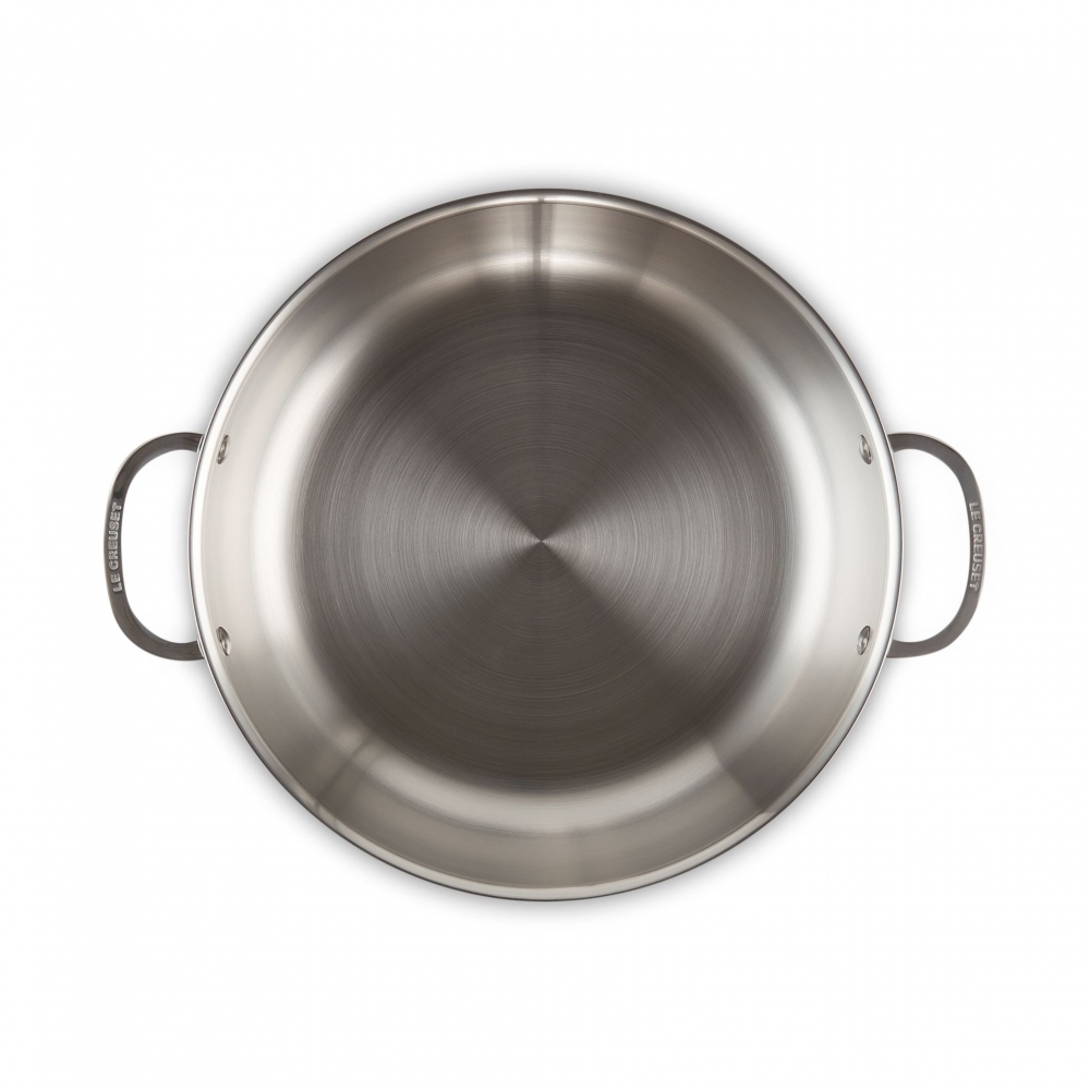Le Creuset tegame basso in acciaio con coperchio diam. 30 cm