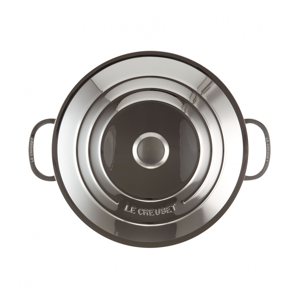 Le Creuset tegame basso in acciaio con coperchio diam. 30 cm