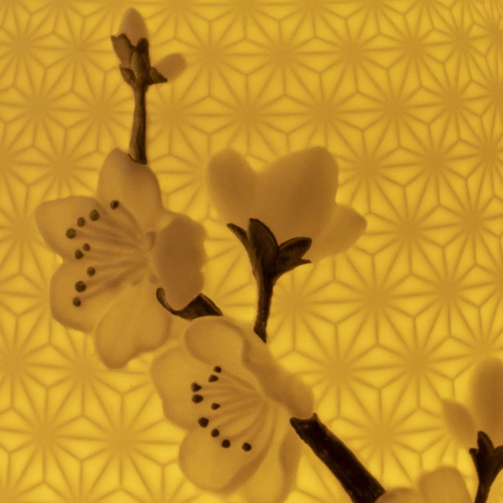 Lladrò Lampada da tavolo senza fili Cherry blossoms Dome