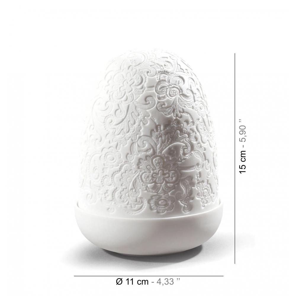 Lladrò Lampada da tavolo senza fili Lace Dome