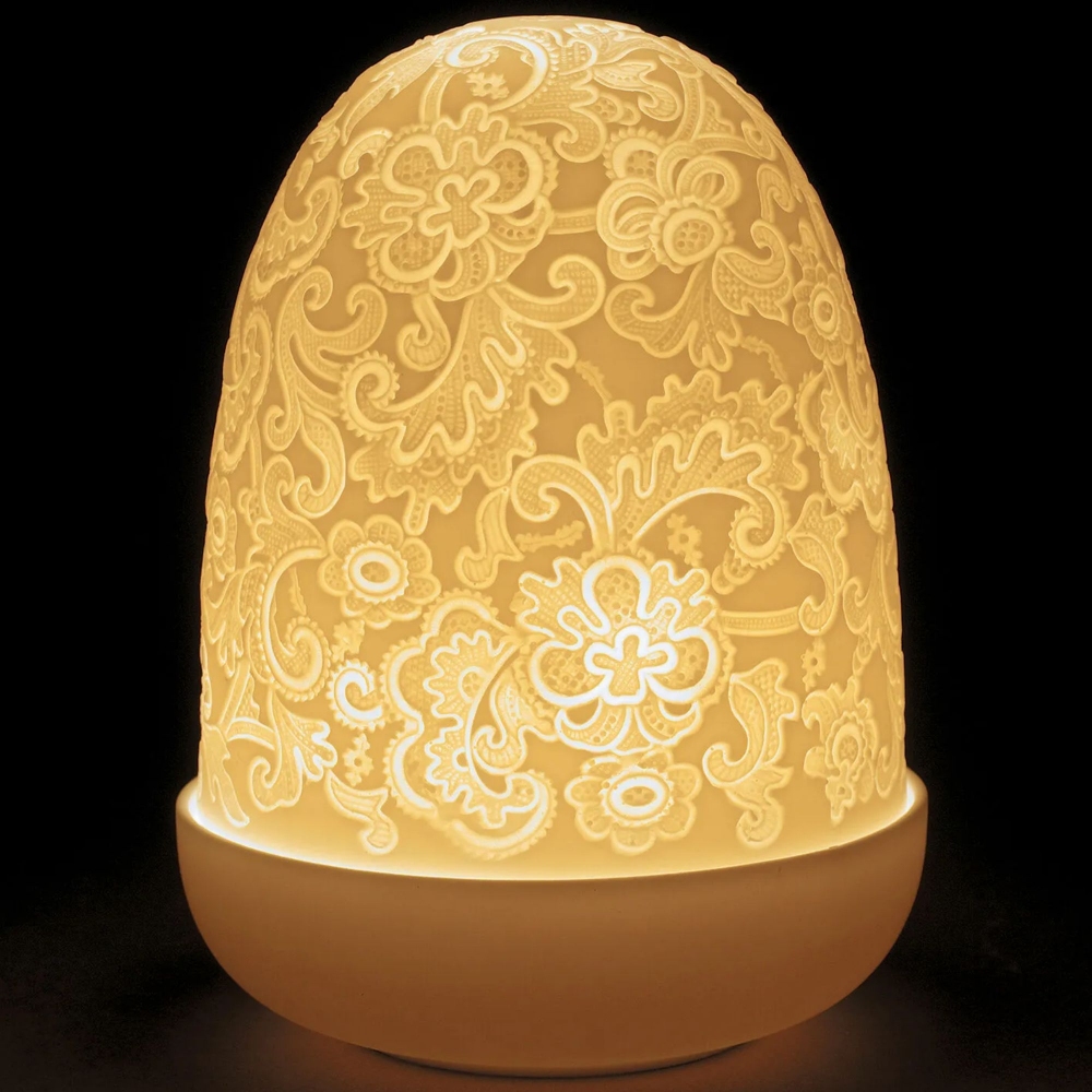 Lladrò Lampada da tavolo senza fili Lace Dome