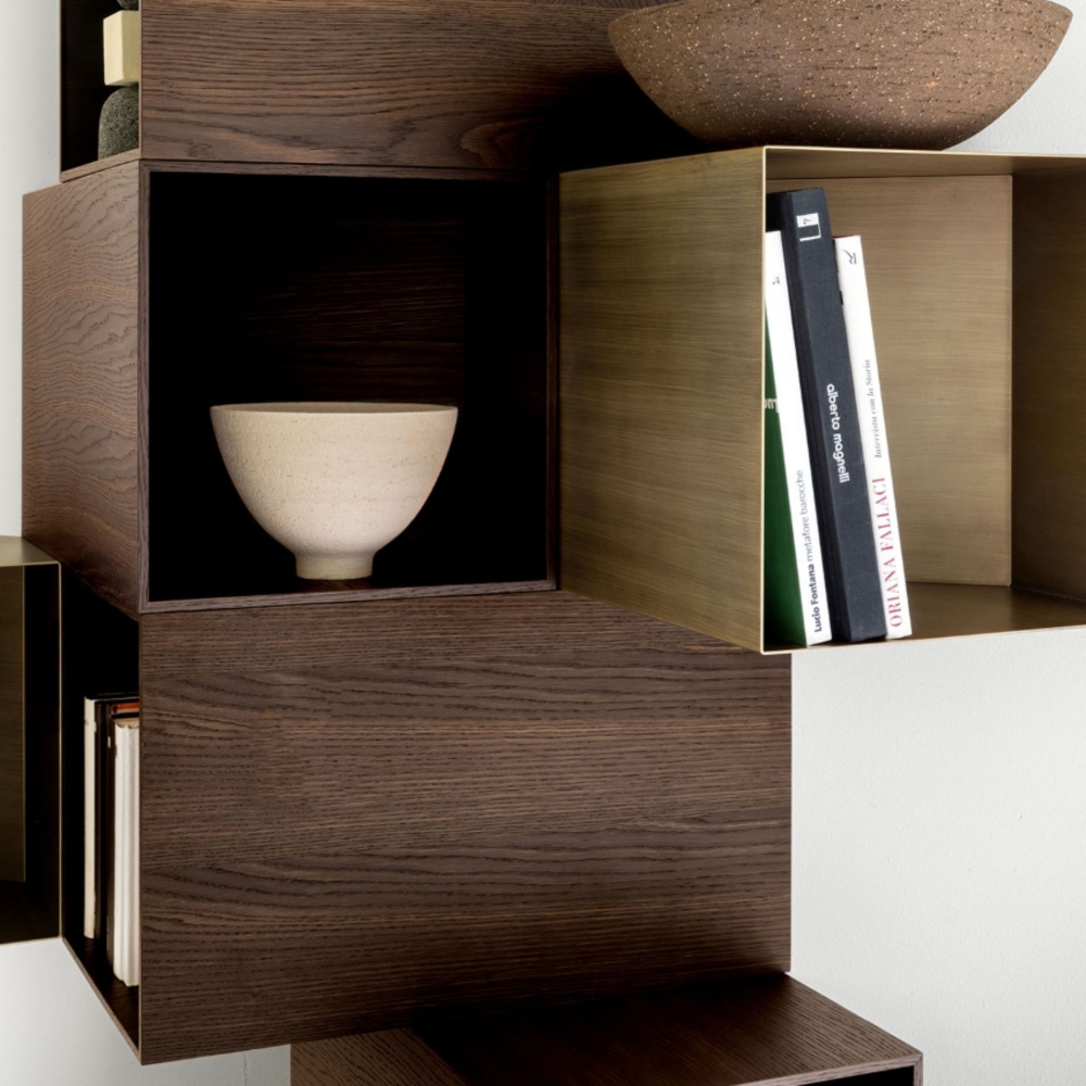 Mogg Contenitore da parete Cellula Wood