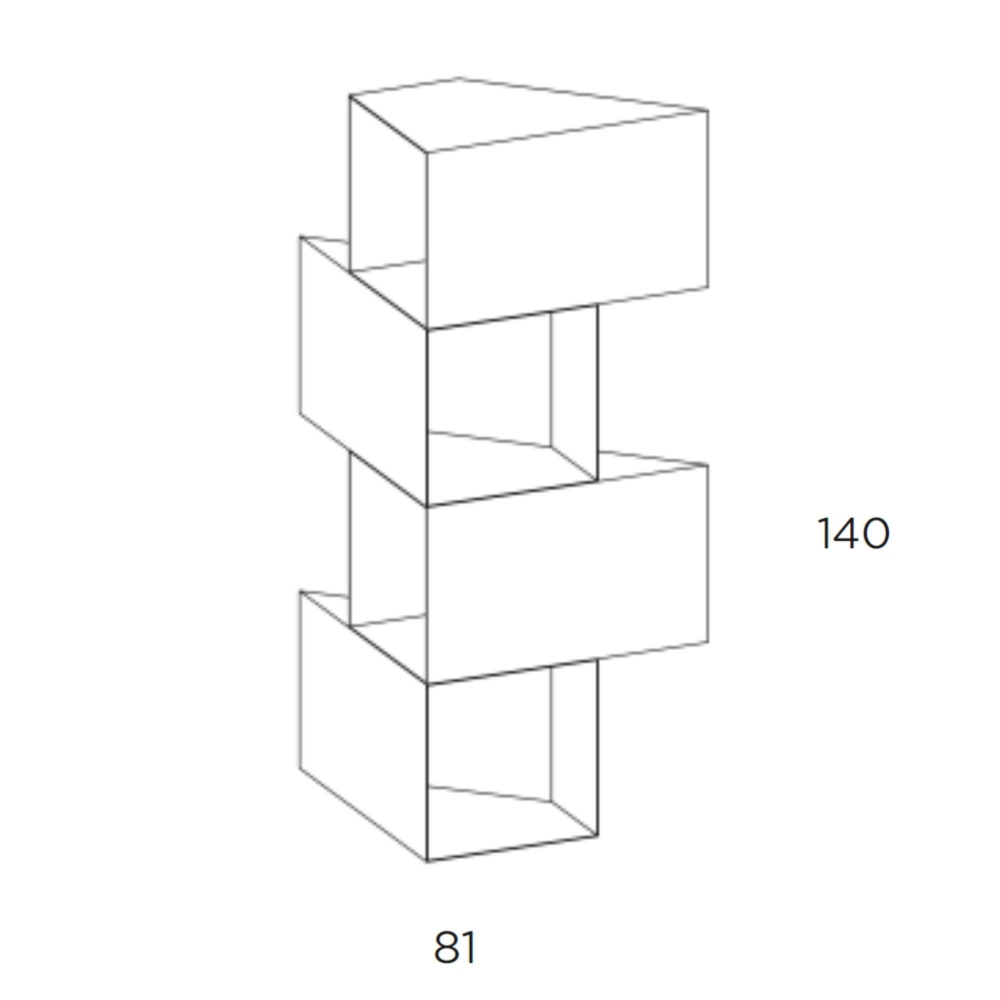 Mogg Cellula Wood Wall Unit - Version 2 (4 modules)