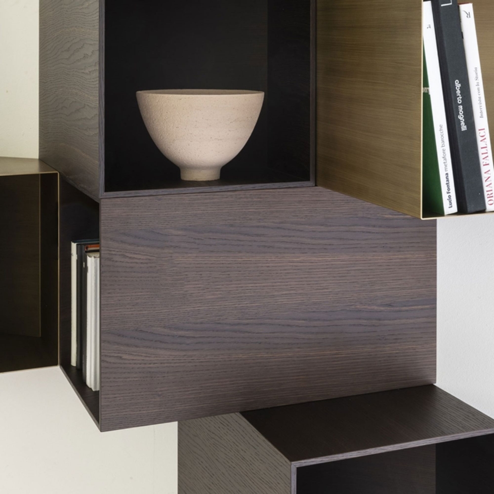 Mogg Contenitore da parete Cellula Wood - Composizione 5 (12 moduli)
