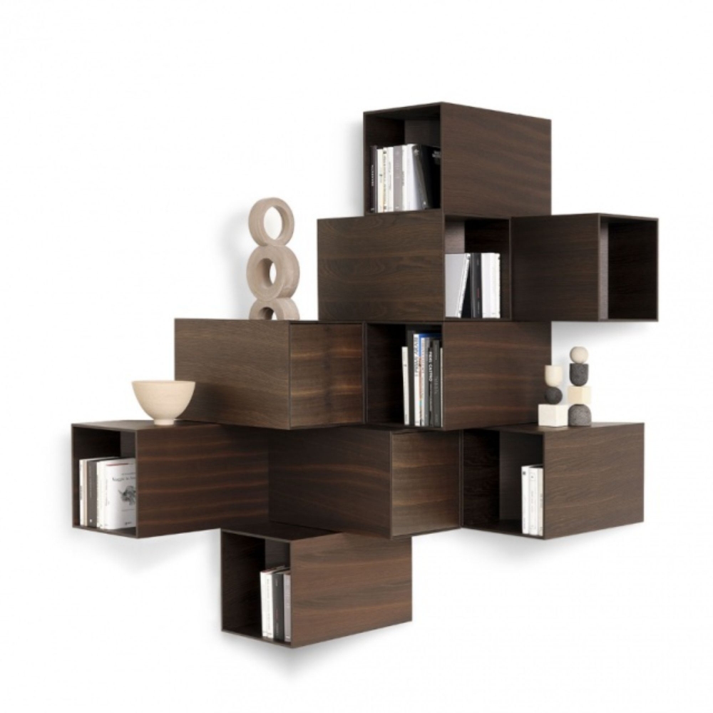 Mogg Contenitore da parete Cellula Wood - Composizione 5 (12 moduli)