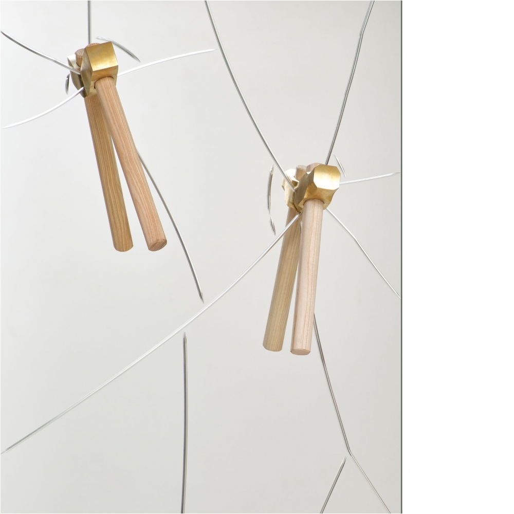 Mogg Specchio appendiabiti rettangolare Bastaaa cm. 50x150