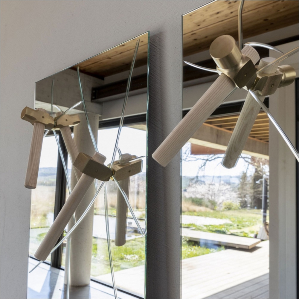 Mogg Specchio appendiabiti rettangolare Bastaaa cm. 50x150