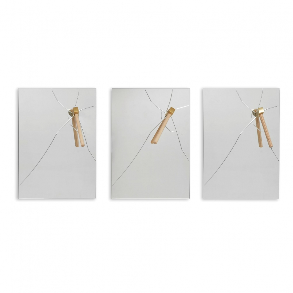 Mogg Specchio appendiabiti rettangolare Bastaaa cm. 50x70