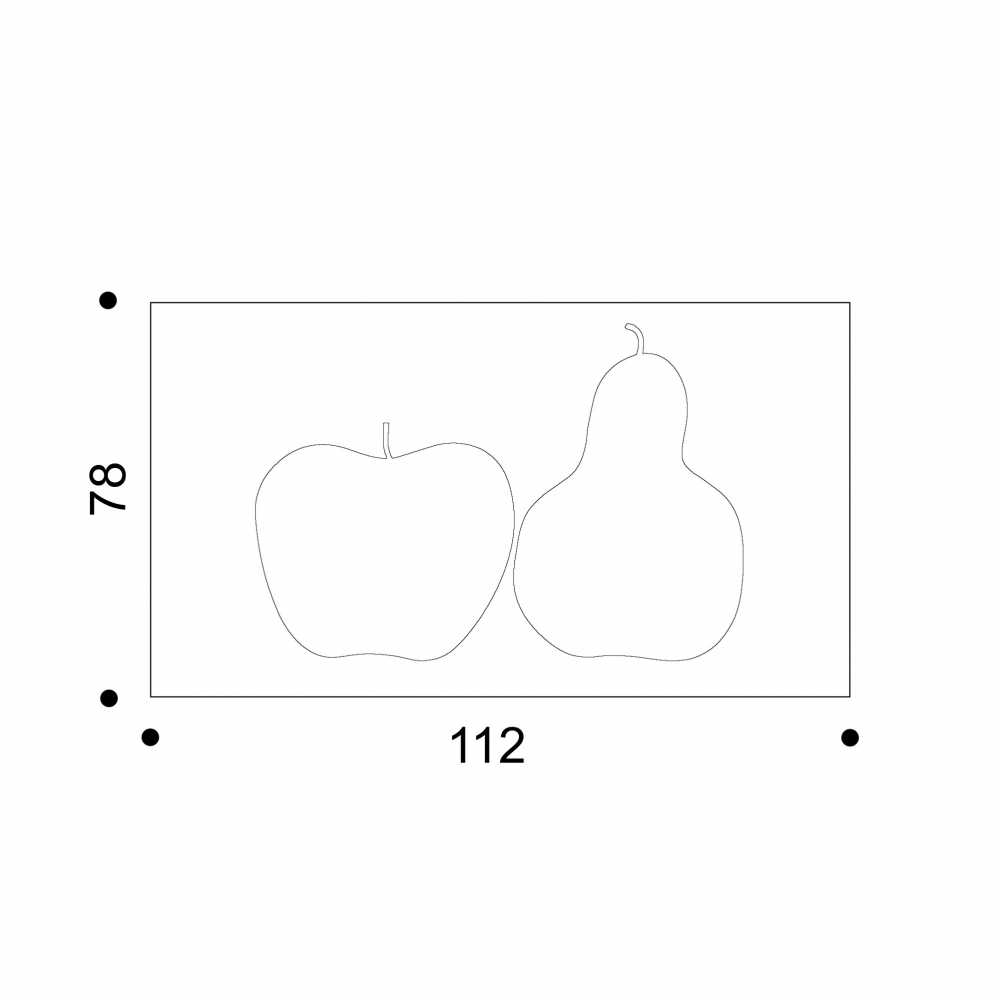 Danese Milano Serigrafia Tre La Mela e La Pera