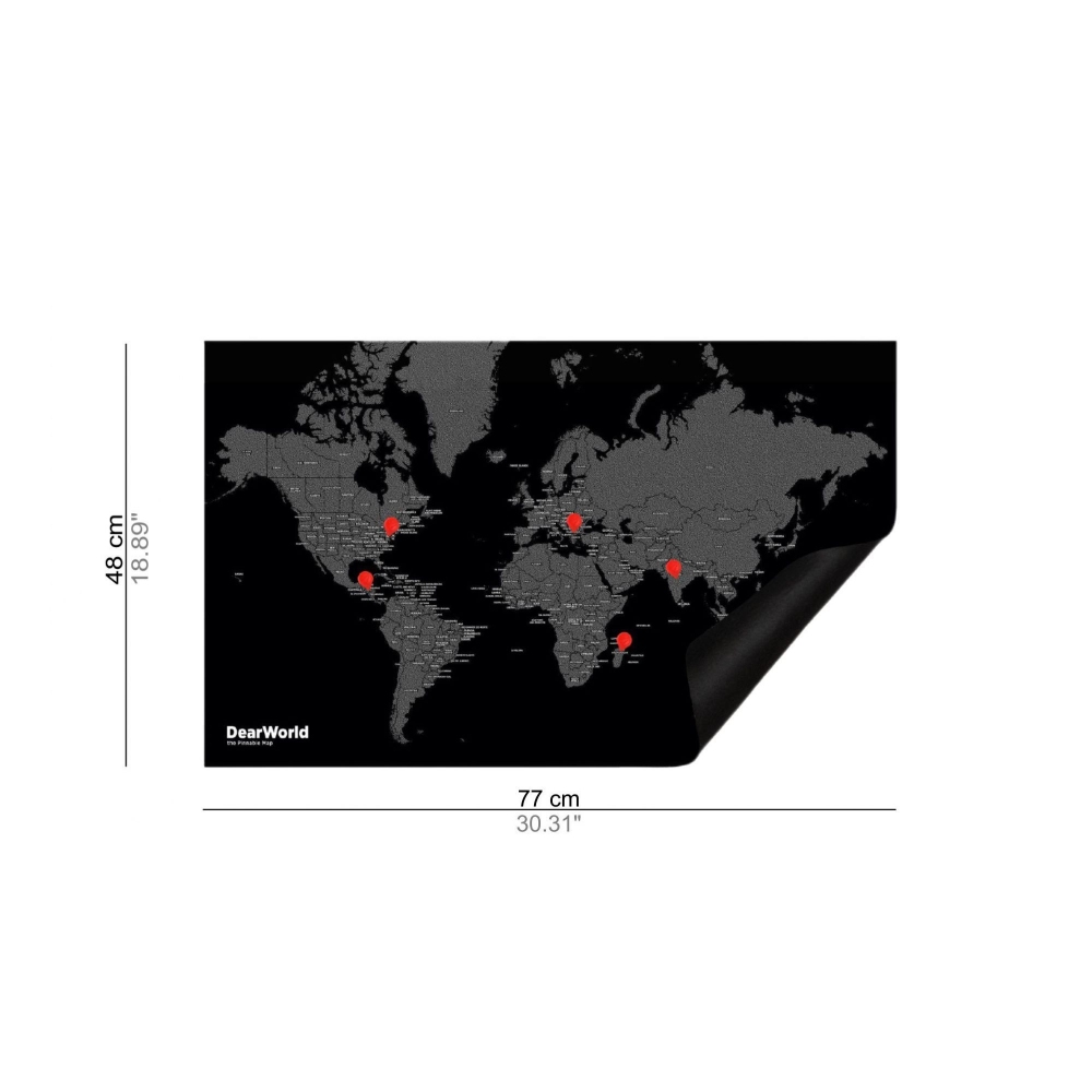 Palomar Mappa in feltro DearWorld by Country 77x48 cm