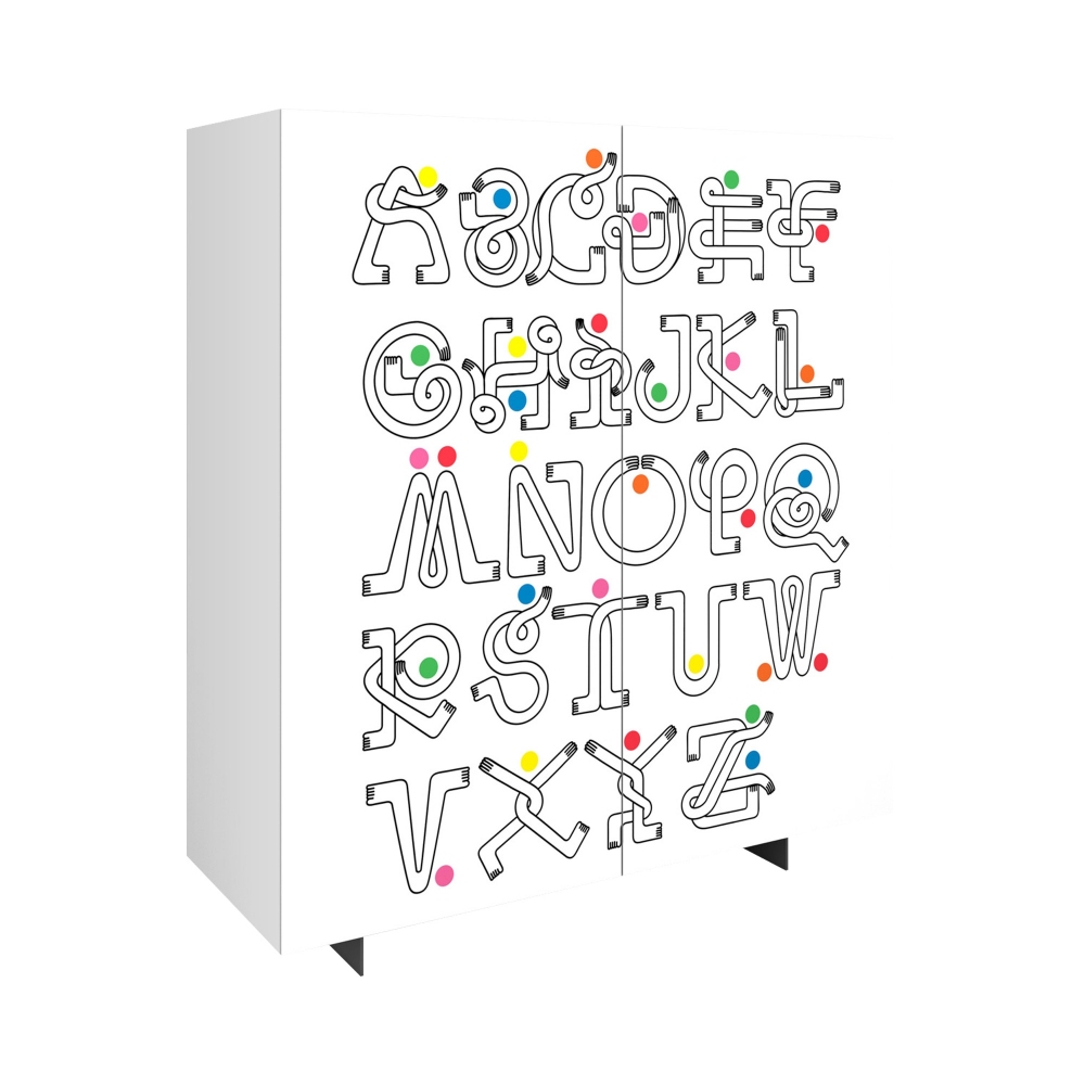 Pictoom Alphabet 2 doors Sideboard