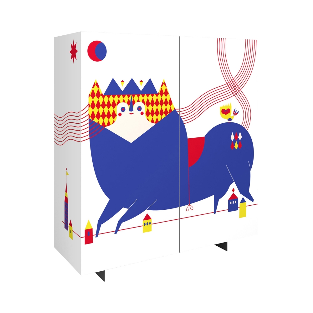 Pictoom Blue Lion 2 doors Sideboard