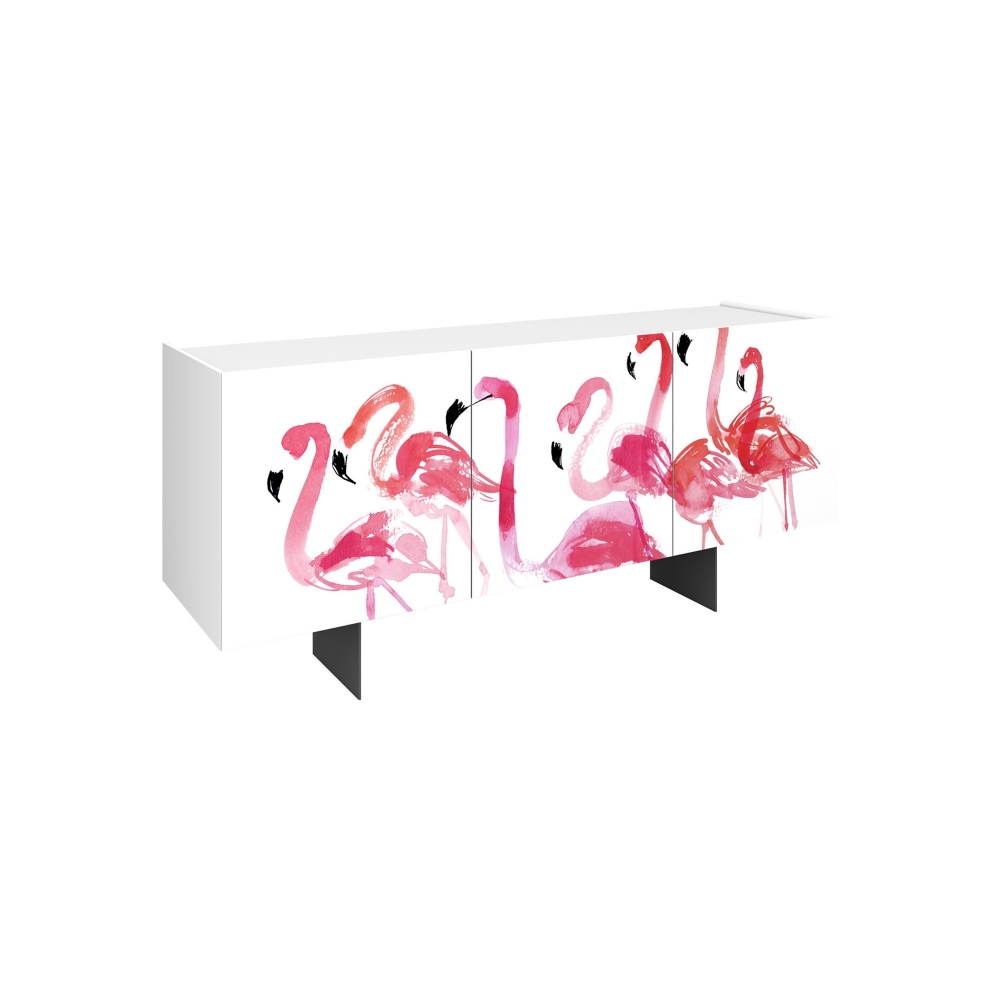 Pictoom Flamingos 3 doors Sideboard