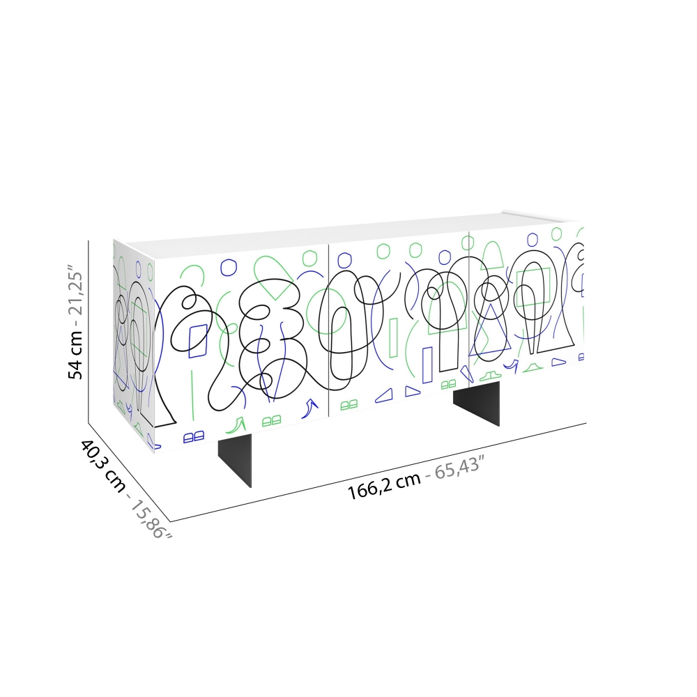 Pictoom Madia 3 ante White Doodle