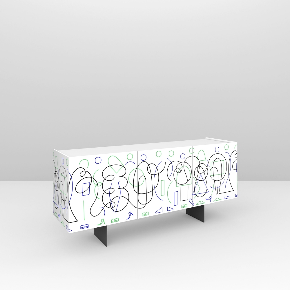 Pictoom Madia 3 ante White Doodle