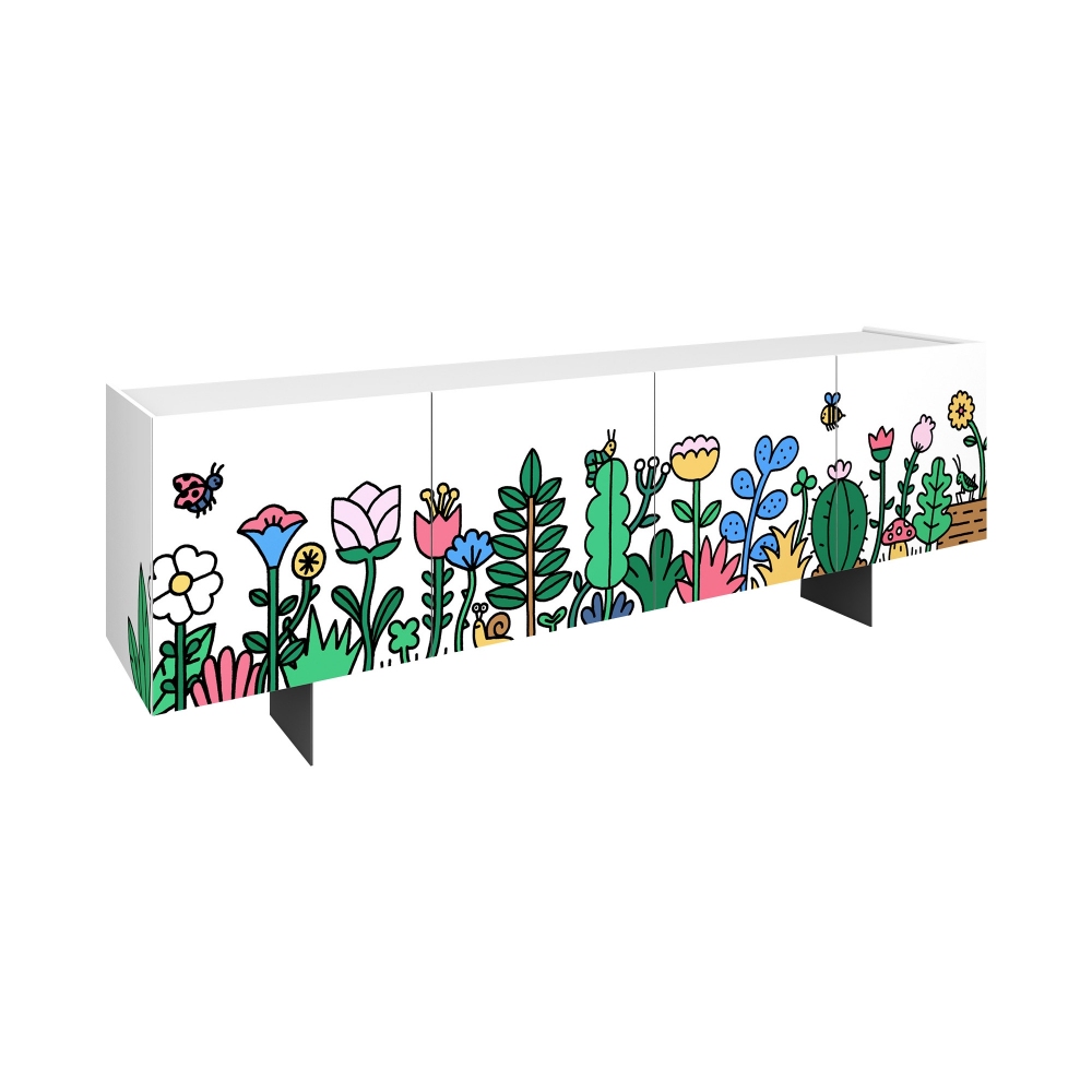 Pictoom Flowers 4 doors Sideboard