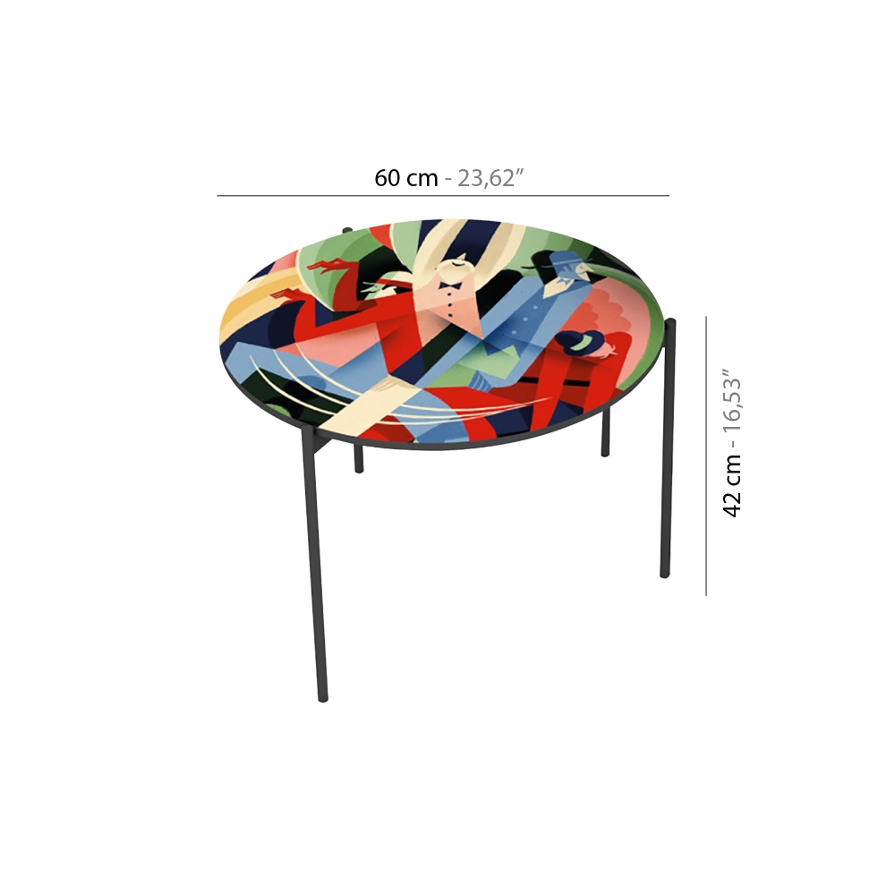 Pictoom Tavolino Giacomo Balla! diam. 60 cm