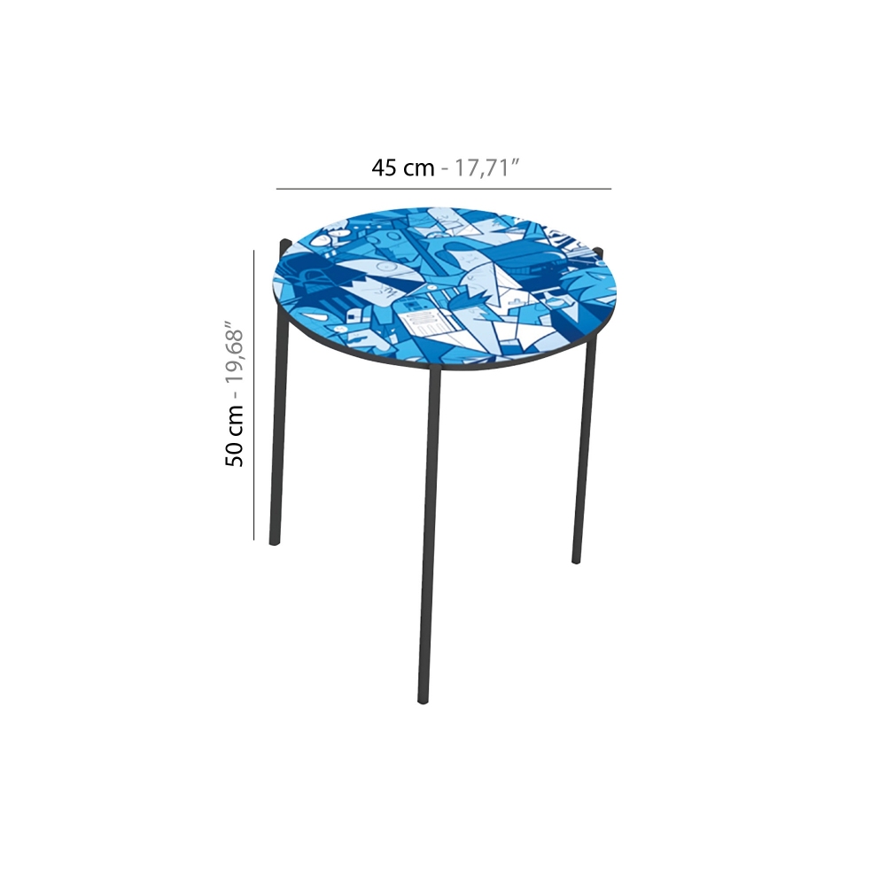 Pictoom Tavolino Melting Pop diam. 45 cm