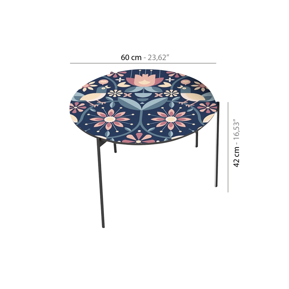 Pictoom Tavolino Modern Hippie diam. 60 cm