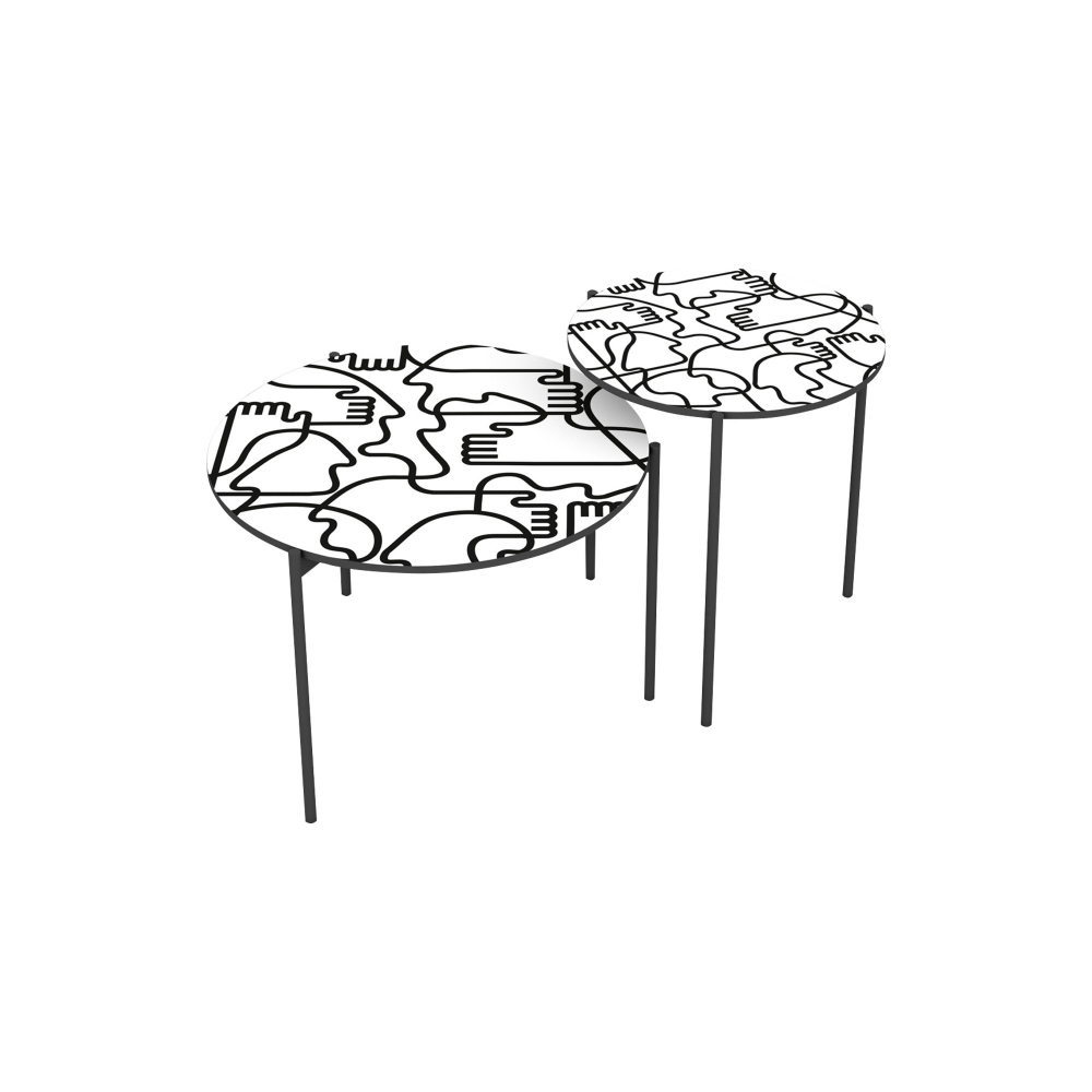 Pictoom Tavolino Shake Hands diam. 60 cm