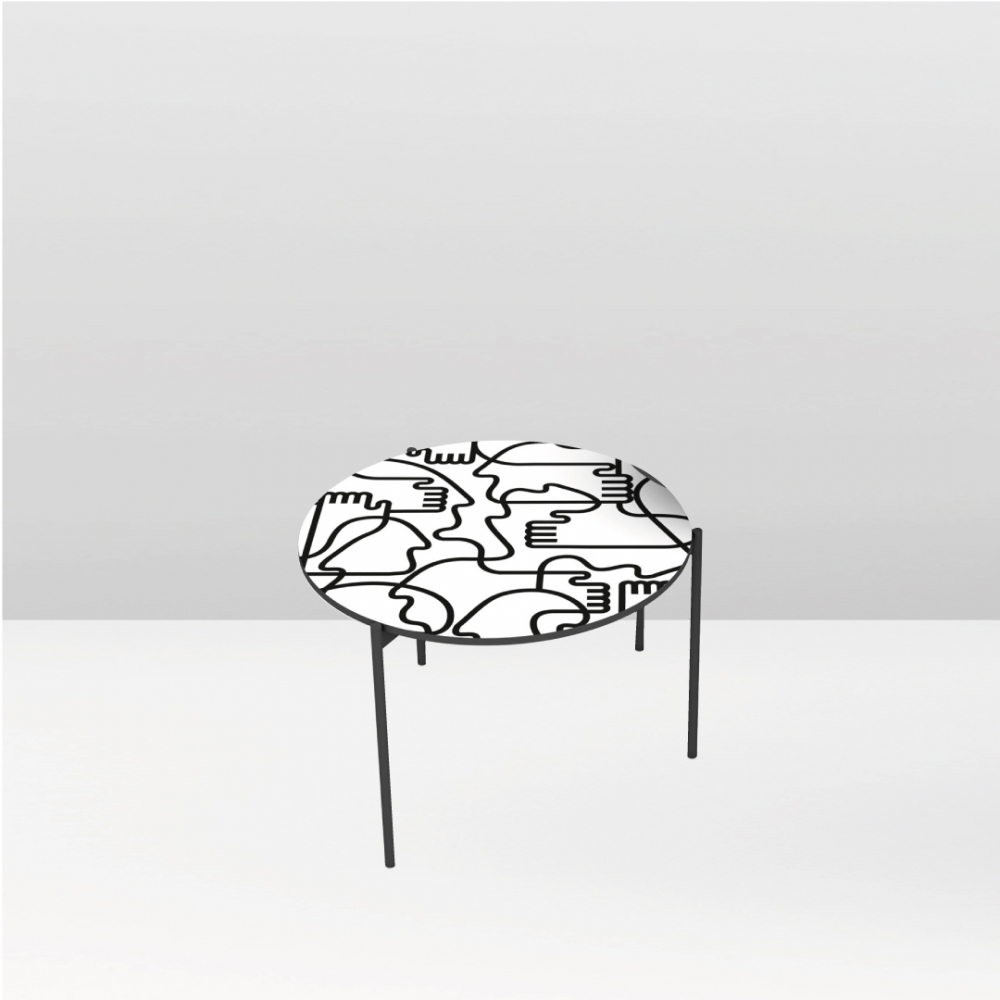 Pictoom Tavolino Shake Hands diam. 60 cm