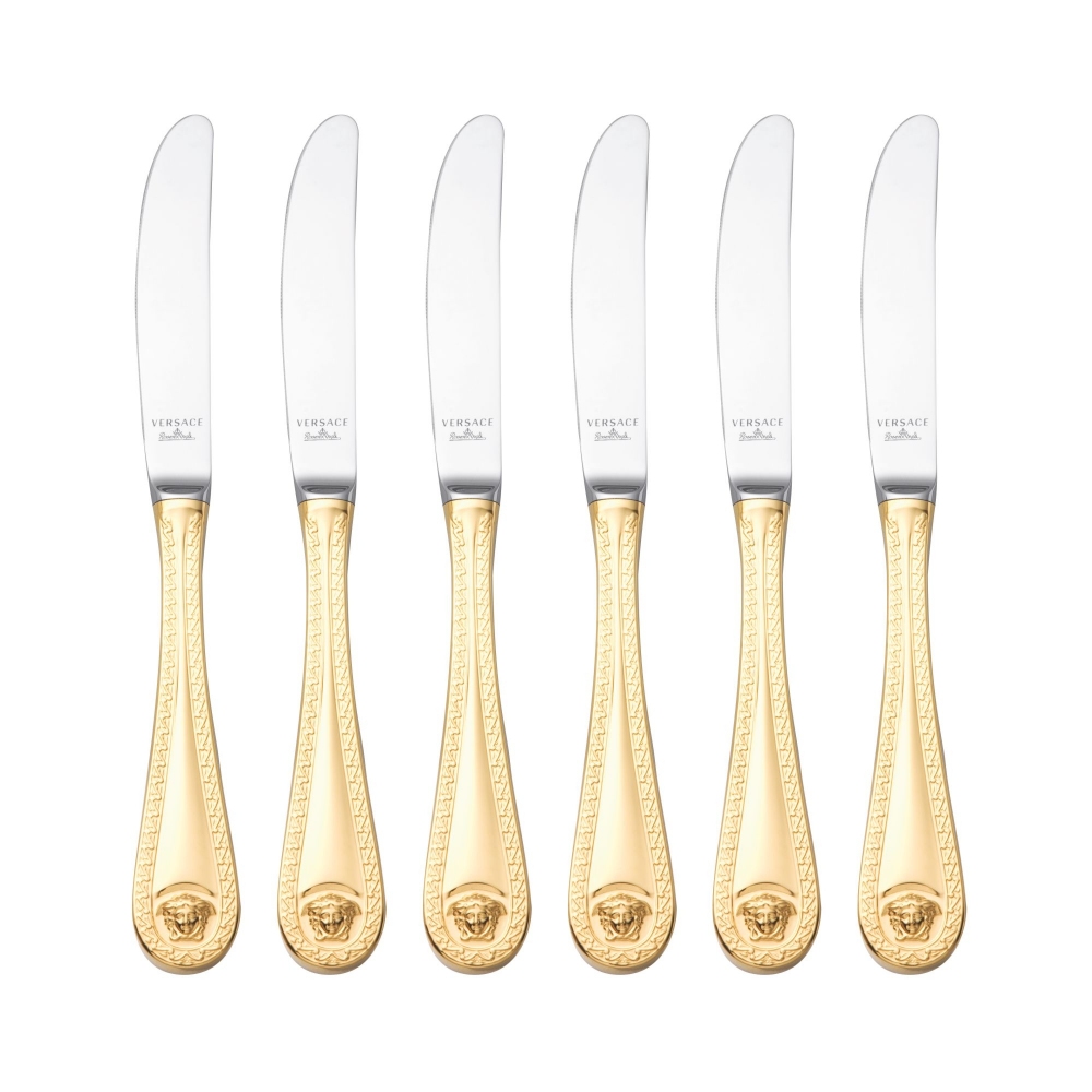 Rosenthal Versace Vergoldet 6 knife set