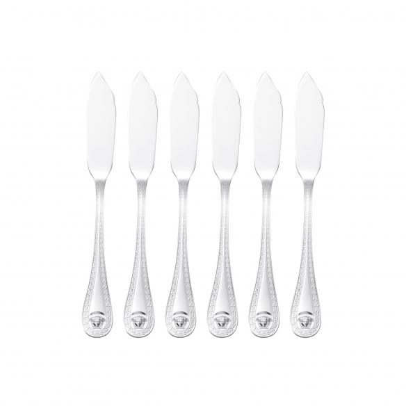 Rosenthal Versace Medusa Versilbert Set of 6 fish knives