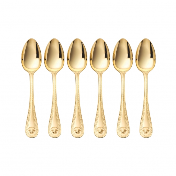 Rosenthal Versace Medusa Vergoldet 6 dessert spoons set