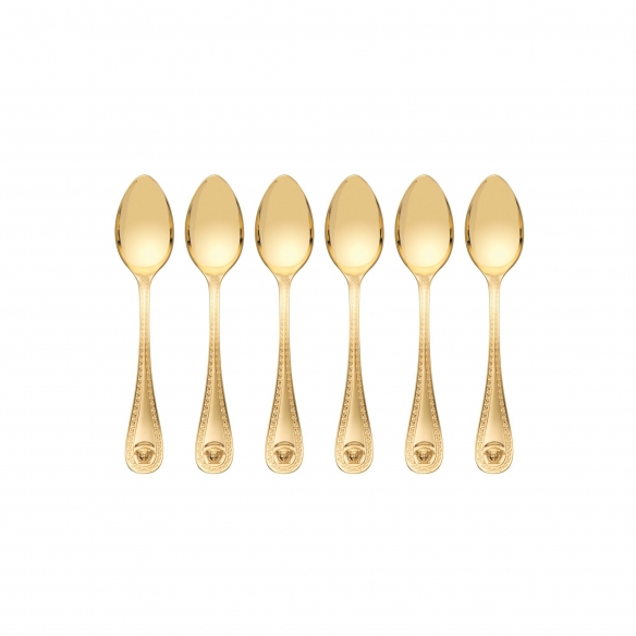 Rosenthal Versace 6 Cucchiaini da tè Medusa Vergoldet