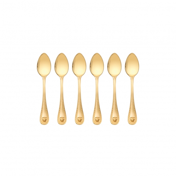 Rosenthal Versace Medusa Vergoldet Set of 6 espresso/mocha spoons