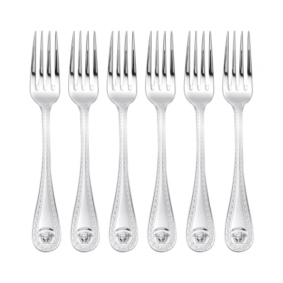Rosenthal Versace 6 Forchette da tavola Medusa Versilbert
