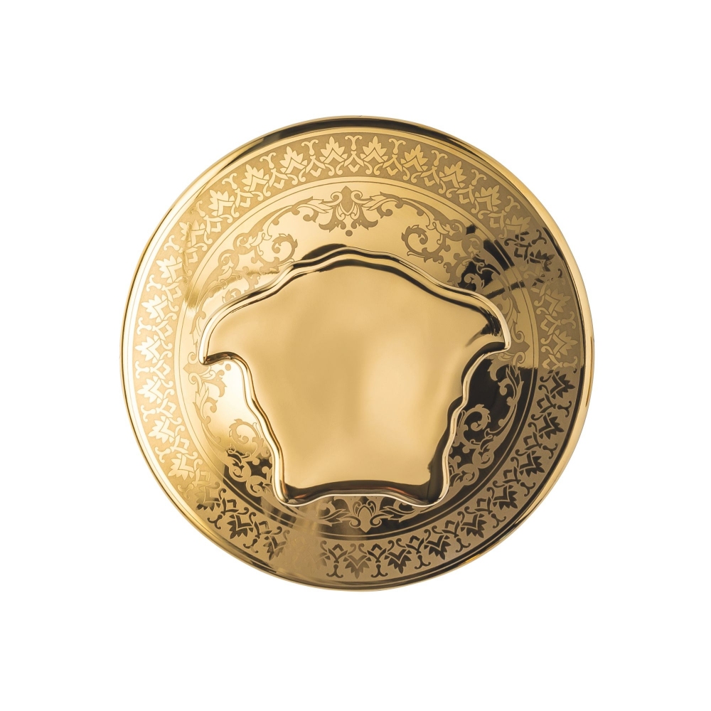 Rosenthal Versace Candeliere con candela profumata Golden Medusa