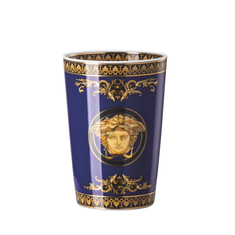 Rosenthal Versace Candeliere con candela profumata Medusa Blau cm. 14