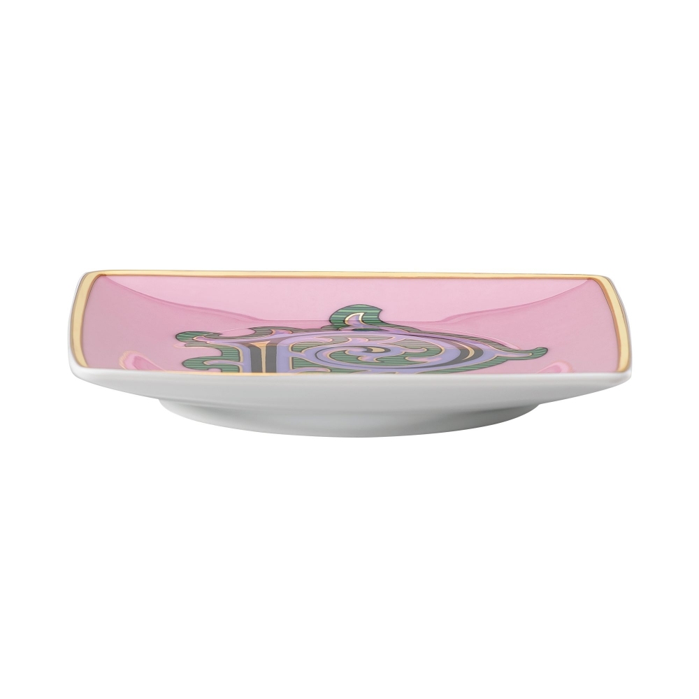 Rosenthal Versace Coppetta quadra piana Holiday Alphabet P cm. 12