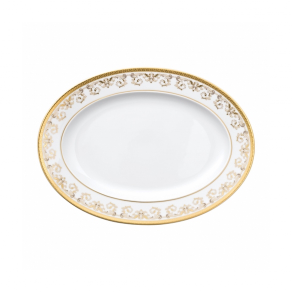 Rosenthal Versace Piatto ovale Medusa Gala Gold cm. 34