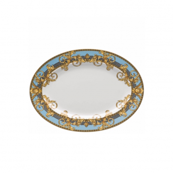 Rosenthal Versace Piatto ovale Prestige Gala Le Bleu cm. 34