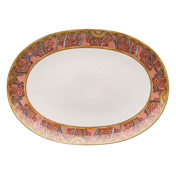Rosenthal Versace Scala del Palazzo Rosa Platter cm. 38